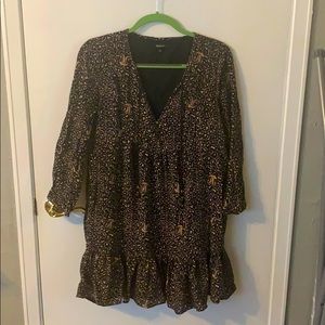 Madewell Floral Tunic Dress With Ruffle